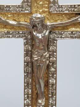 14K Gold Melee Diamond Crucifix Pendant 10.0g alternative image