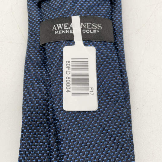NWT Mens Blue Printed Silk Adjustable Classic Pointed Necktie One Size image number 2