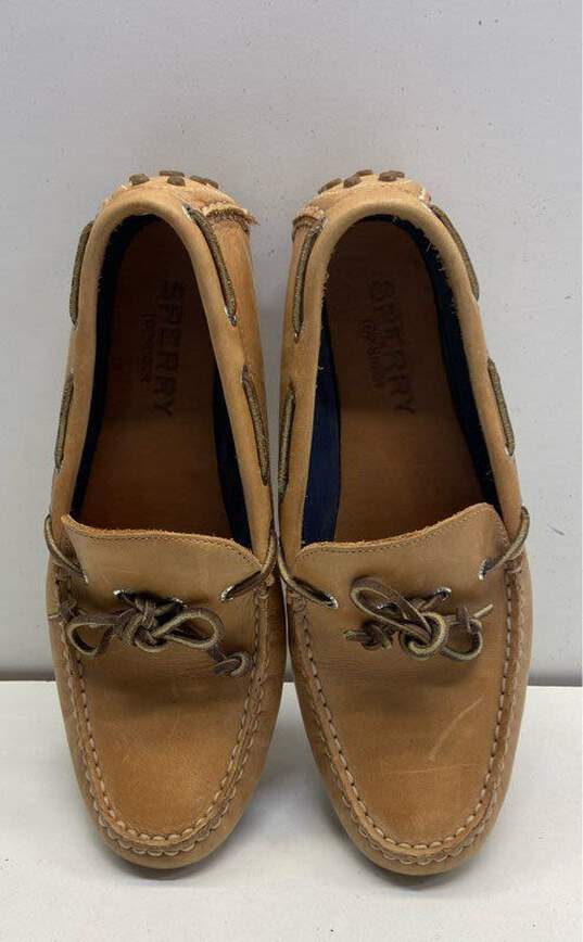 Sperry Top-Sider Beige Leather Casual Loafer Boat Shoes Men's Size 10.5 image number 6