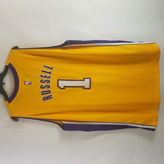 Adidas NBA Men Gold Lakers #1 Russel Jersey image number 2