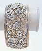 Barse Sterling Silver CZ Ornate Floral Wide Cuff Bracelet 95.8g image number 2