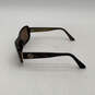 Womens GU7410 Black Brown Lens Full Rim Fashionable Rectangle Sunglasses image number 4