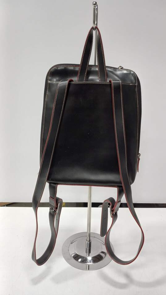 Lodis Black Leather Backpack image number 2