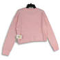 NWT Womens Pink Long Sleeve Round Neck Pullover Cropped Top Size Medium image number 2