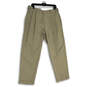 NWT Mens Tan Pleated Slash Pocket Smart Fiber Dress Pants Size 34W 30L image number 1