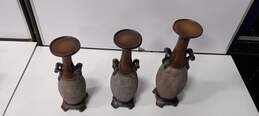 Bundle of 3 Wooden Candle Holders alternative image
