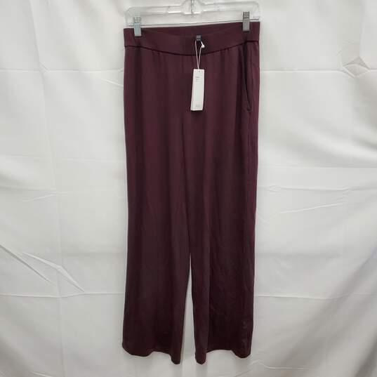 NWT Eileen Fisher Tencel Stretch Terry Ankle Length Burgundy Pants Size XS image number 2