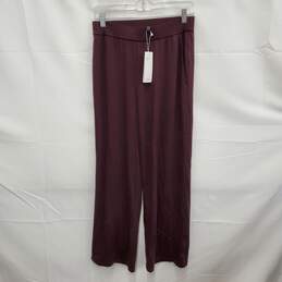 NWT Eileen Fisher Tencel Stretch Terry Ankle Length Burgundy Pants Size XS alternative image