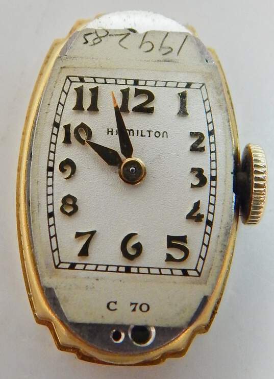 Ladies Vintage Hamilton 14K Gold Case 17 Jewels Wrist Watch 16.7g image number 6
