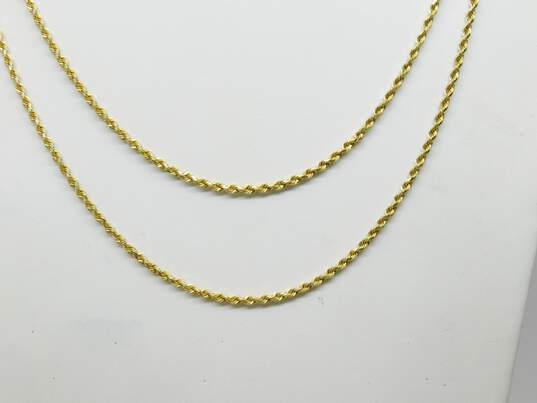 14K Yellow Gold Twisted Rope Chain Necklace 17.0g image number 7