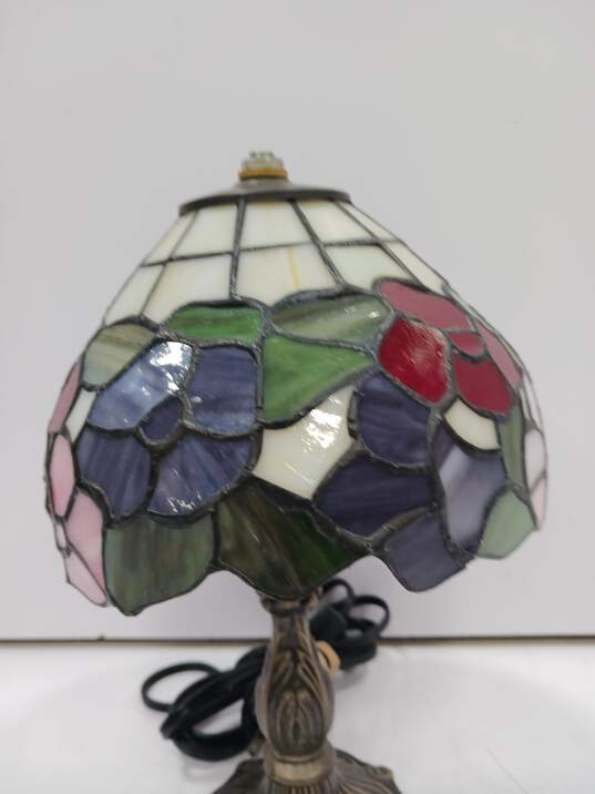 Small Stained Glass Portable Lamp image number 4