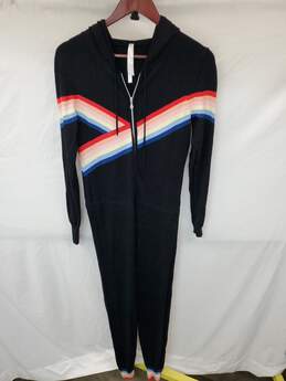 Wm Madeline Thompson X Spiritual Gangster 80s Style Nylon Striped Jumpsuit Sz S