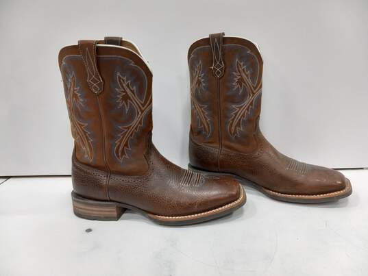Ariat Men's Brown Leather Square Toe Western Boots Size 12D image number 2