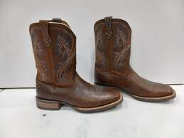 Ariat Men's Brown Leather Square Toe Western Boots Size 12D alternative image