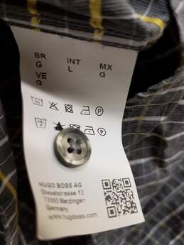 Hugo Boss Grey Check Long Sleeve Shirt Size 16.5 alternative image