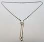 Brighton Designer Silver Tone Scrolled Heart Bolo Tie Lariat Necklace 104.6g image number 2