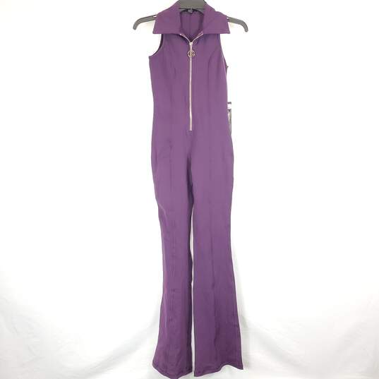 Delano Women Purple Jersey Jumpsuit Sz 0 NWT image number 1