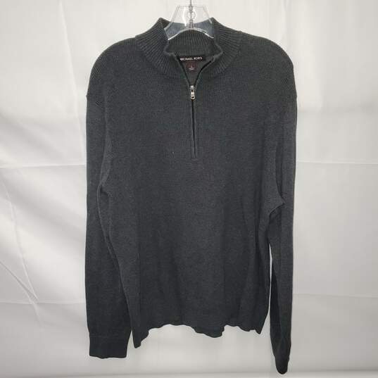 Michael Kors 1/4 Zip Pullover Sweater Size L image number 1