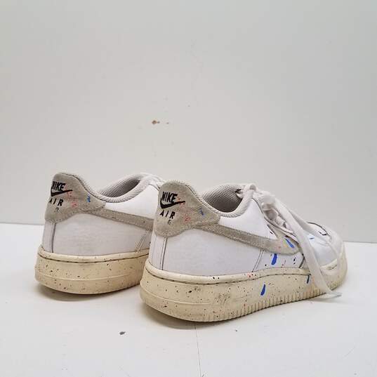 Nike Air Force 1 Low LV8 3 White Paint Splatter (GS) Casual Shoes Size 5.5Y Women's Size 7 image number 4