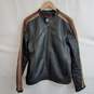 Street Legal black moto leather jacket with arm stripes M image number 2