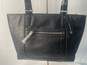 INC Black Leather Satchel Bag image number 1