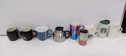Bundle of Assorted Starbucks Mugs In Various Shapes & Sizes