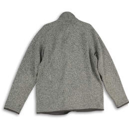 Mens Gray Heather Mock Neck Long Sleeve Full-Zip Jacket Size X-Large alternative image