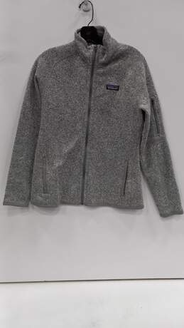 Patagonia Gray Full Zip Fleece Knit Jacket Size M