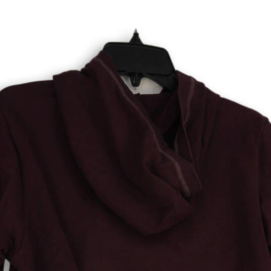 Womens Purple Long Sleeve Kangaroo Pocket Full-Zip Hoodie Size Large image number 4