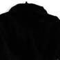 Womens Black Velvet Long Sleeve Collared Button Front Jacket Size 0 image number 4