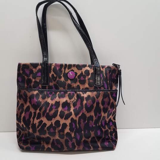 Buy the Coach Animal Print Tote Shoulder Bag Multicolor | GoodwillFinds