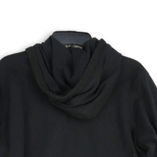 Womens Black Drawstring Long Sleeve Full-Zip Hoodie Size 1W image number 4