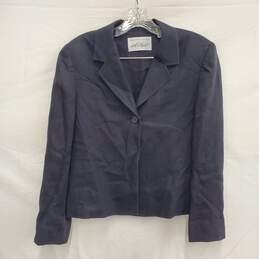 Lord Taylor WM's 100% Linen Black Single Button Jacket Size 8