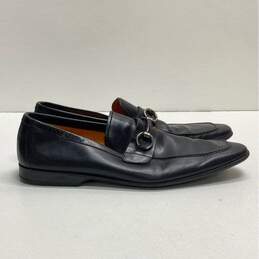 Magnanni Black Leather Buckle Loafers Shoes Size 10.5 M alternative image