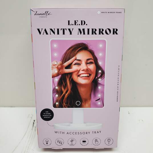 L.E.D. Vanity Mirror w/ Accessory Tray by Danielle Creations image number 5