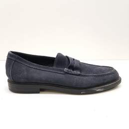 COACH G1128 Navy Blue Suede Slip On Penny Loafers Shoes Men's Size 10.5 D