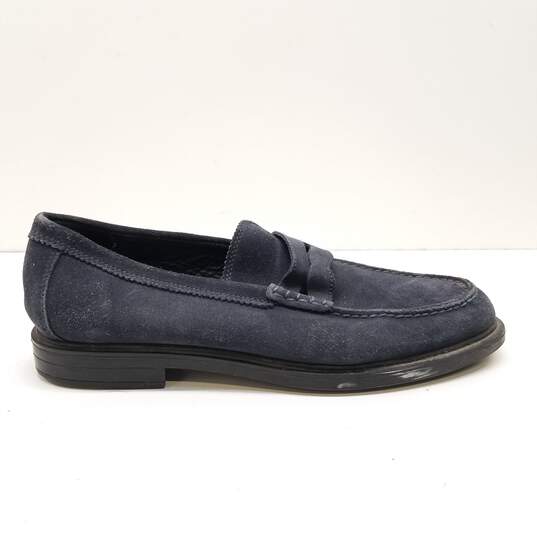 COACH G1128 Navy Blue Suede Slip On Penny Loafers Shoes Men's Size 10.5 D image number 1