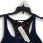 NWT Parker Womens Blue Sequin Scoop Neck Sleeveless Pullover Tank Top Size Large image number 3