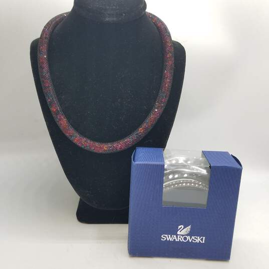 Swarovski Crystal Multicolor Necklace 15" & Wrap Bracelet Bundle 2pcs. 46.7g image number 1