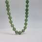 Sterling Silver Green Gemstone Gold Tone Bead 29in Necklace 75.1g image number 1