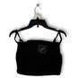 NWT Womens Black Sleeveless Spaghetti Strap Pullover Cropped Top Size M image number 1