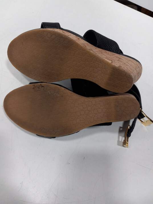 Calvin Klein Nadin Women's Black Wedge Heels Size 10 image number 5
