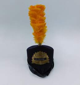 Vintage Ostwald Navy Yellow Feather Marching Band Majorette Uniform Hat