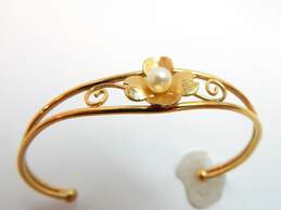 Vintage Gold Filled & Krementz Floral Cameo Jewelry 29.5g alternative image