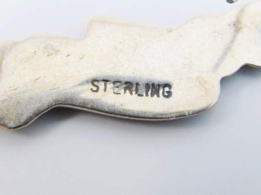 Southwestern Artisan 925 Sterling Silver Kokopelli Drop Earrings 4.3g image number 4