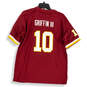 Boys Red V-Neck Redskins #10 Griffin III Football Jersey Size X-Large image number 2