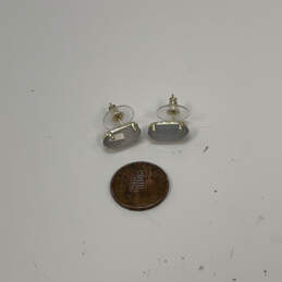 Designer Kendra Scott Gold-Tone Betty Silver Studs Earrings With Dust Bag alternative image