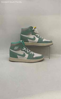 Air Jordan Green And White Shoes Size 7 alternative image