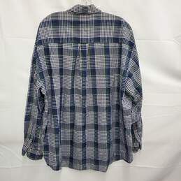 VTG North Crest MN's Wrinkle Resistant Blue Plaid Long Sleeve Shirt Size XL alternative image