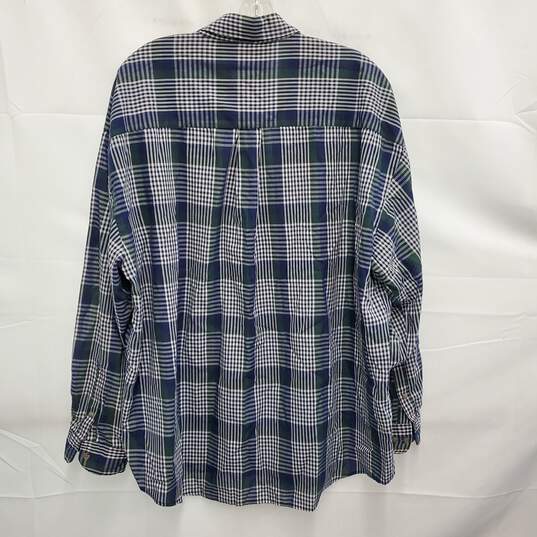 VTG North Crest MN's Wrinkle Resistant Blue Plaid Long Sleeve Shirt Size XL image number 2
